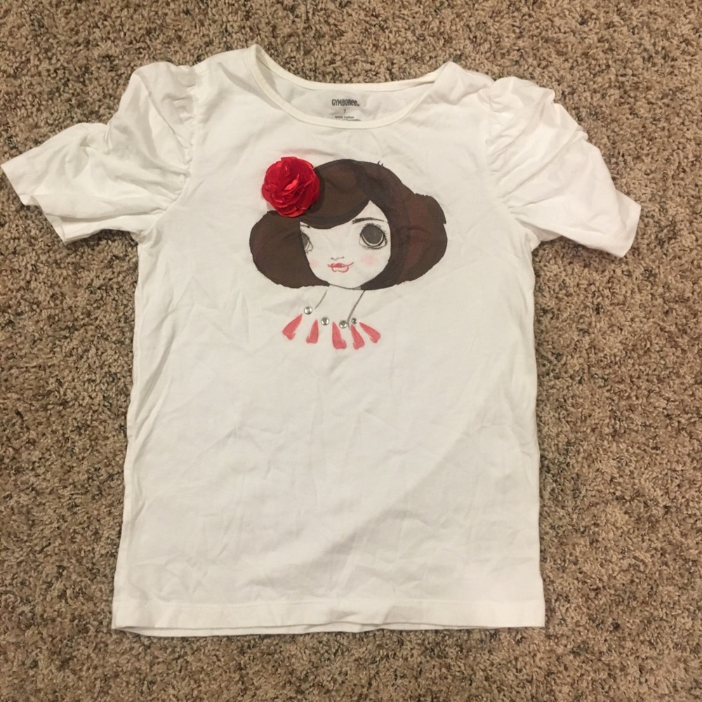 Gymboree T-shirt (girl with flower in hair)